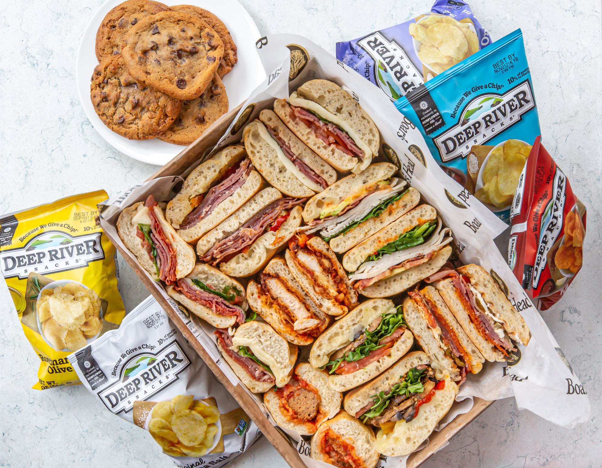 Deli sandwiches and chips 